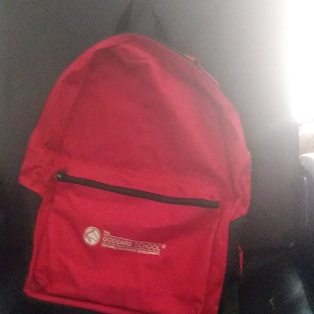A red back pack